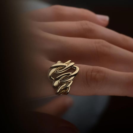 14k Sade Altın Halka Gurmet Yüzük