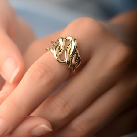 14k Sade Altın Halka Gurmet Yüzük