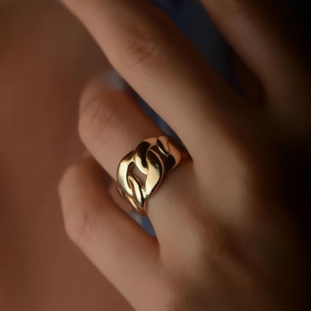 14k Sade Altın Halka Gurmet Yüzük