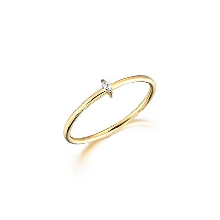 14k Altın Rhythm Markiz Taşlı Yüzük