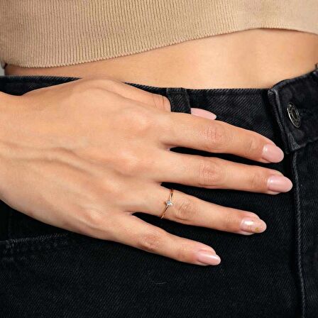 14k Altın Rhythm Markiz Taşlı Yüzük