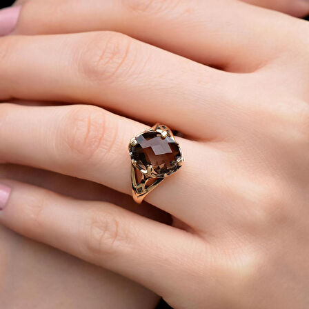 14 Ayar Altın Doğal Taşlı Yüzük