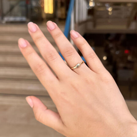 14k Altın Taşlı Fil Yüzük