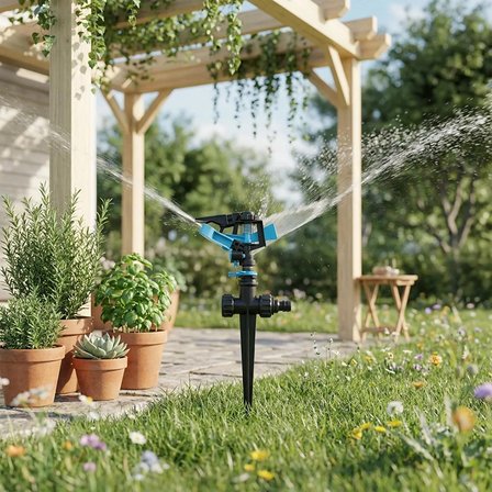 2'li 360 Derece Döner Bahçe Fıskiyesi Seti Ayarlanabilir Çim Sulama Sprinkleri Bahçe Sulama Aparatı