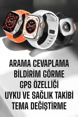 Yeni Nesil Akıllı Saat Adımsayar, GPS, Nabız Ölçer, Uyku ve Sağlık Takibi - Lisinya