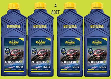 Putoline N-Tech ProR+10w-50 Tam Sentetik Motor Yağı 1 Litre (4 Adet),ntech
