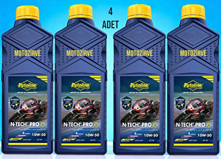 Putoline N-Tech ProR+10w-50 Tam Sentetik Motor Yağı 1 Litre (4 Adet),ntech