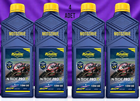 Putoline N-Tech ProR+10w-50 Tam Sentetik Motor Yağı 1 Litre (4 Adet),ntech
