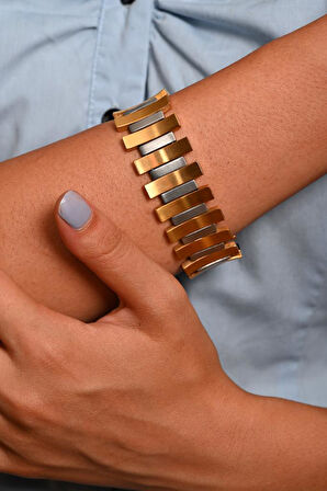 GOLD/GÜMÜŞ ÖZEL SERİ ÇELİK BİLEKLİK-OZELSERIBILEKLIK17