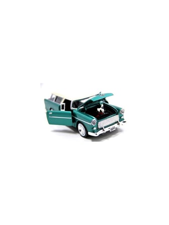 Motomax Yeşil 1955 Chevy Bel Air Chevrolet Nomad 1/24 Die Cast Model Araç