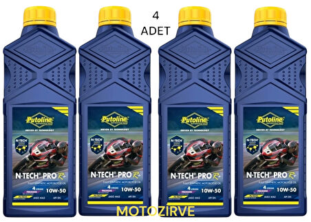 Putoline Sport 4R 10w-50 N-Tech Yarı Sentetik Yağ 1 Lt (4 Adet)