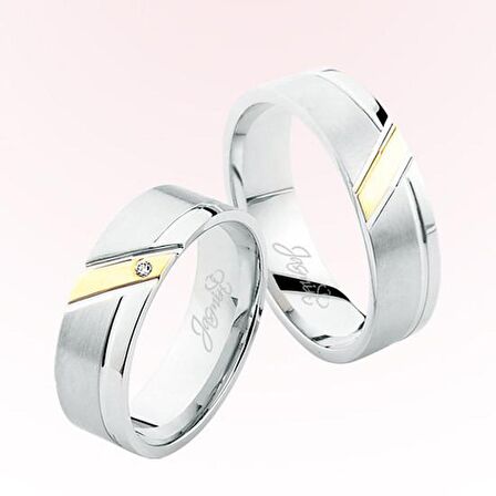 İki Renk Altın Alyans 3001