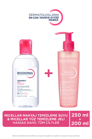 Sensibio Micellar Makyaj Temizleme Suyu & Hassas ve Normal Ciltler Yüz Temizleme Jeli