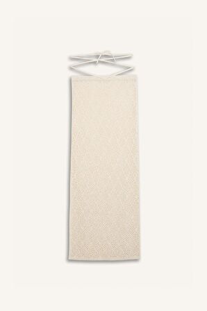 DeFacto Regular Fit Ajurlu Triko Maxi Plaj Eteği-Fall in Love B6888AX24SMER103