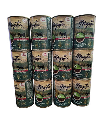 MYSTİC KÖPEK KONSERVE BİFTEKLİ 400 GR (12 ADET )