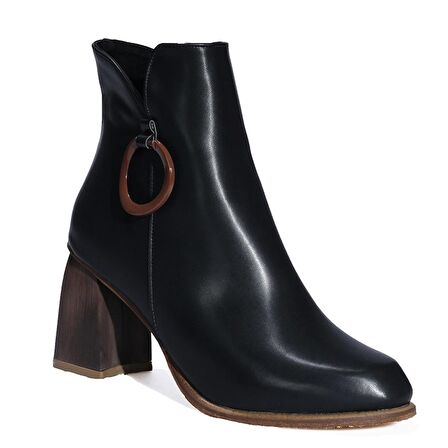 Kalın Topuklu Kadın Siyah Bot