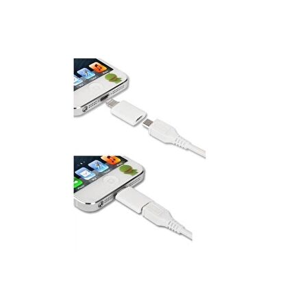 Micro Usb Apple iPhone Lightning Çevirici Dönüştürücü Adaptör