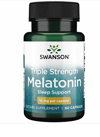 SWANSON Triple Strength Melatonin 60 kapsül - 10 MG