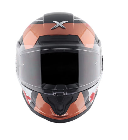 Axor Saber X Sports Motosiklet Kask Black Orange  MAT
