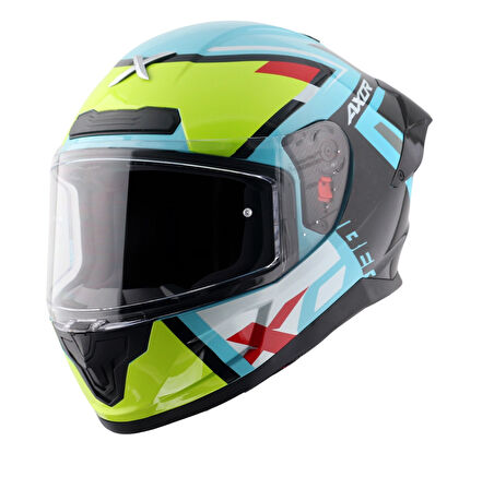 Axor Saber X Sports Motosiklet Kask Black Neon Yellow