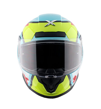 Axor Saber X Sports Motosiklet Kask Black Neon Yellow