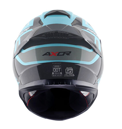 Axor Saber X Sports Motosiklet Kask Black Neon Yellow