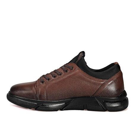 Bordolli Taba Bağcıklı Deri Erkek Ayakkabı