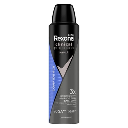Rexona Men Clinical Protection Erkek Sprey Deodorant Confidence 150 ml