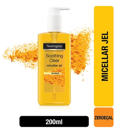 2 ADET Neutrogena Soothing Clear Micellar Makyaj Temizleme Jeli 200 ml