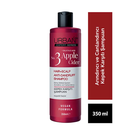 2 ADET Urban Care No.3 Expert Apple Cider Kepek Karşıtı Şampuan 350 ml