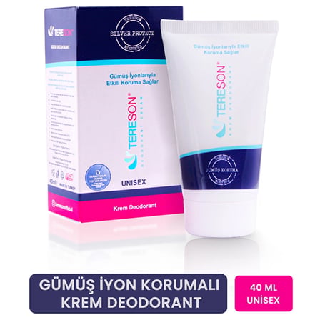 2 ADET Tereson Unisex Gümüş İyonlu Krem Deodorant 40 ml