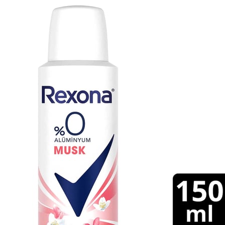 2 ADET Rexona Kadın Sprey Deodorant Musk %0 Alüminyum 150 ml