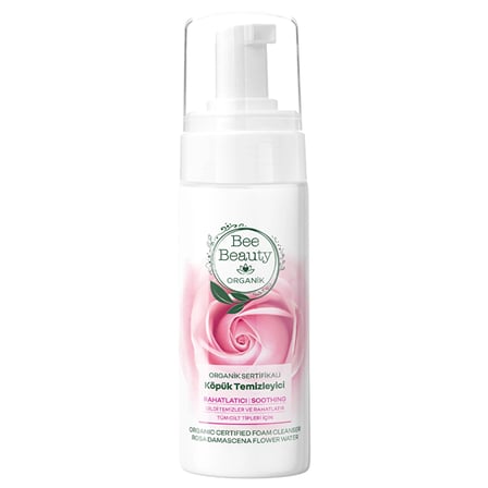 3 ADET Bee Beauty Organik Sertifikalı Gül Yüz Temizleme Köpüğü 150 ml