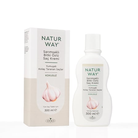 3 ADET Otacı Naturway Bitki Özlü Sarımsaklı Saç Kremi 300 ml