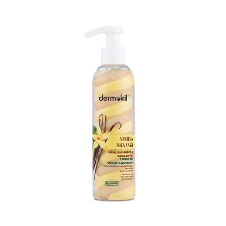 5 ADET Dermokil Vanilya Shea Yağı Nemlendirici ve Besleyici Twister Vücut Losyonu 200 ml
