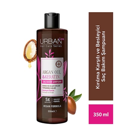 5 ADET Urban Care Argan Oil & Keratin Besleyici ve Kırılma Karşıtı Saç Bakım Şampuanı 350 ml