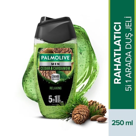 5 ADET Palmolive Sedir & Kakule Kokulu Erkek Duş Jeli 250 ml