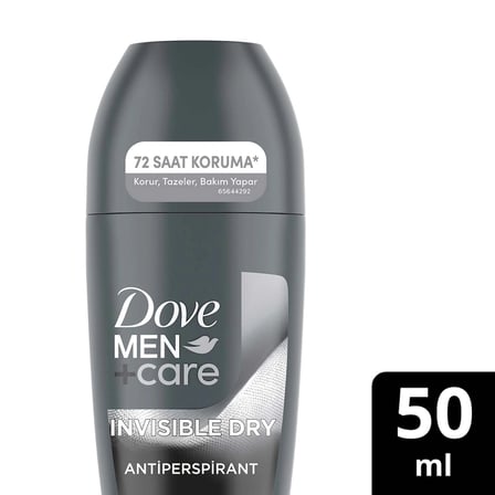 5 ADET Dove Men +Care Invisible Dry Erkek Roll On Deodorant 50 ml