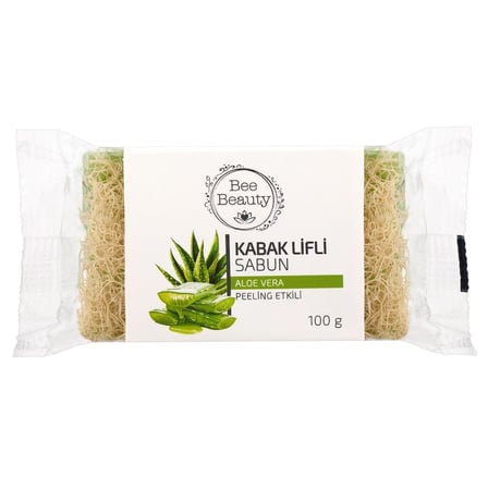 5 ADET Bee Beauty Kabak Lifli Sabun Aloe Vera 100 gr