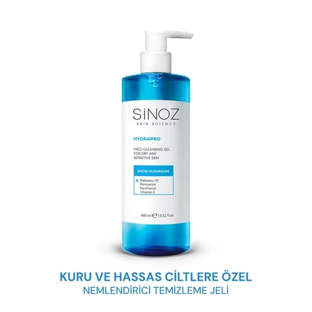 Sinoz Kuru ve Hassas Ciltler İçin Yüz Temizleme Jeli 400 ml