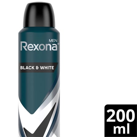 Rexona Men Erkek Sprey Deodorant Invisible Black & White 72 Saat Kesintisiz Koruma 200 ml