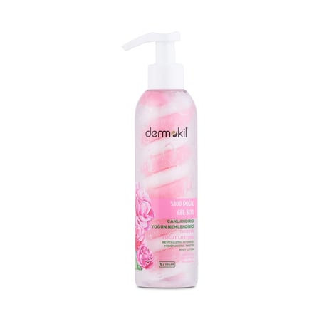 2 Adet Dermokil  Doğal Gül Suyu Canlandırıcı Yoğun Nemlendirici Twister Vücut Losyonu 200 Ml