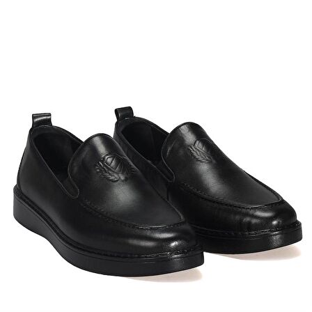 Bordolli Siyah Cilt Baskılı Casual Erkek Ayakkabı