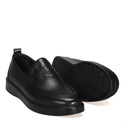 Bordolli Siyah Cilt Baskılı Casual Erkek Ayakkabı