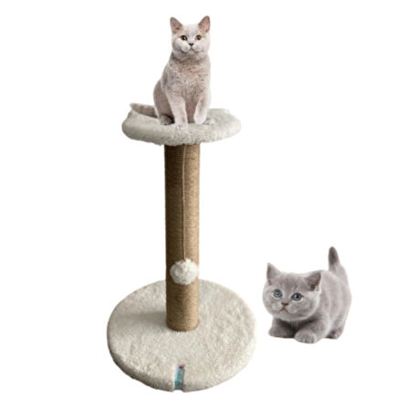 Reyo Pet Stepli Kedi Tırmalama Tahtası Beyaz