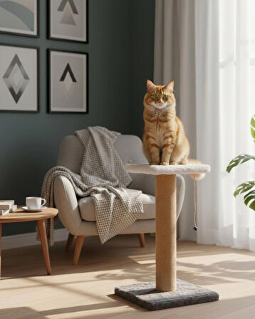 Reyo Pet Tekli Step Kedi Tırmalama Tahtası Gri