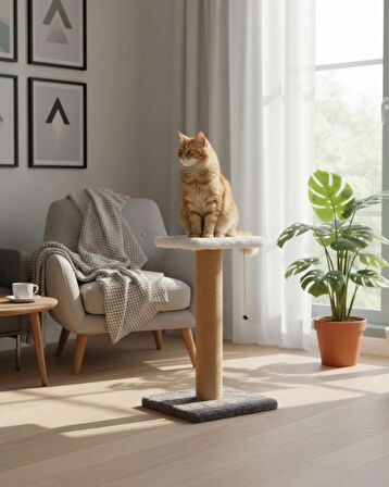 Reyo Pet Tekli Step Kedi Tırmalama Tahtası Gri