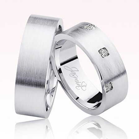 Beyaz Altın Alyans 3004-2