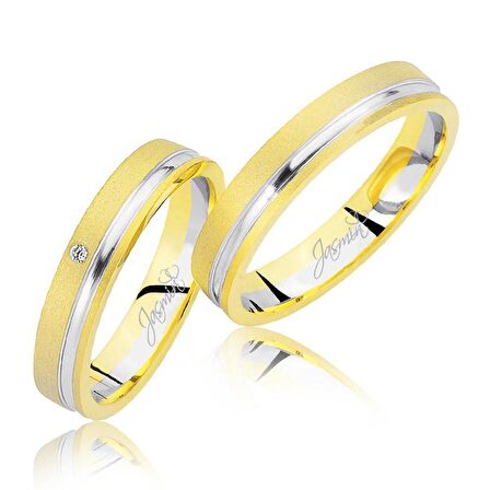 Sarı Beyaz Altın Alyans 3004-3