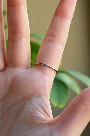 Harf Yüzük C Gümüş Renkli